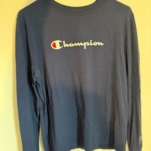 CHAMPION Blue Long Sleeve Shirt